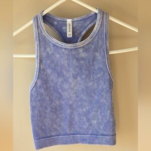 Zenana Sky Blue Ribbed Tank Top S/M